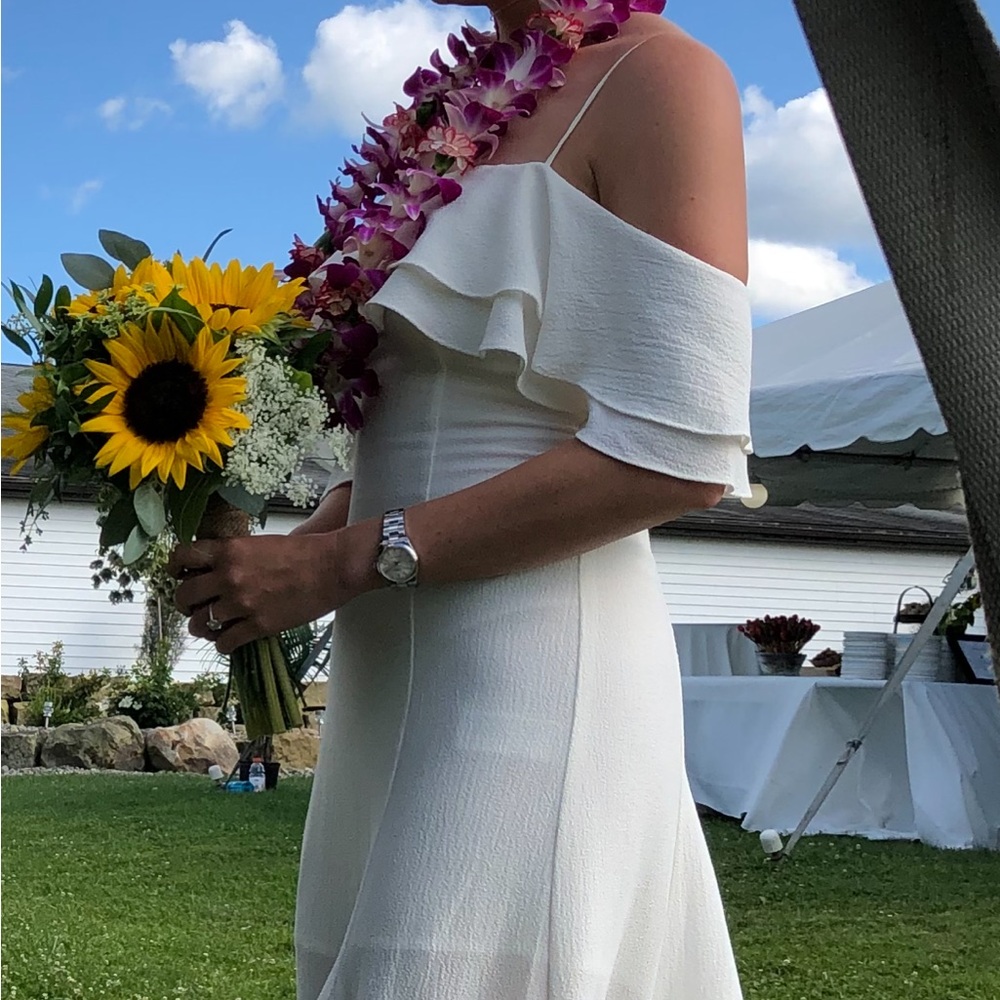 C/MEO Collective White Asymmetrical Dress